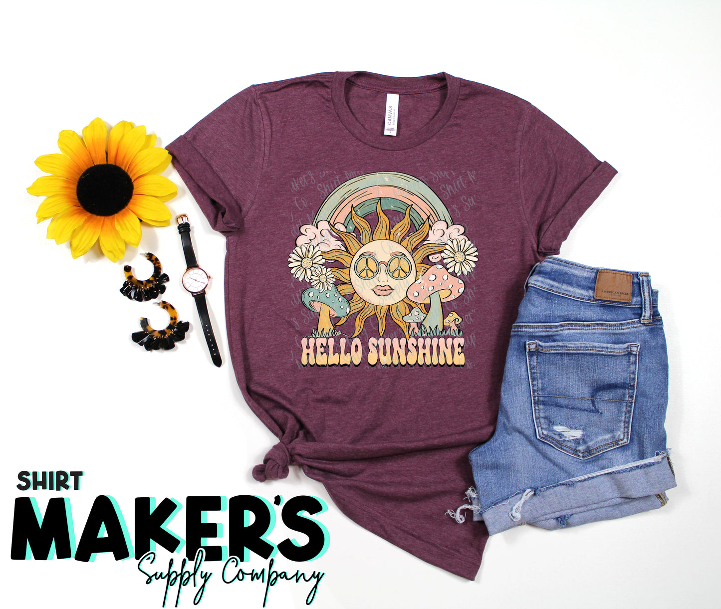 Hello Summer Psychadelic DTF or Sublimation Transfer