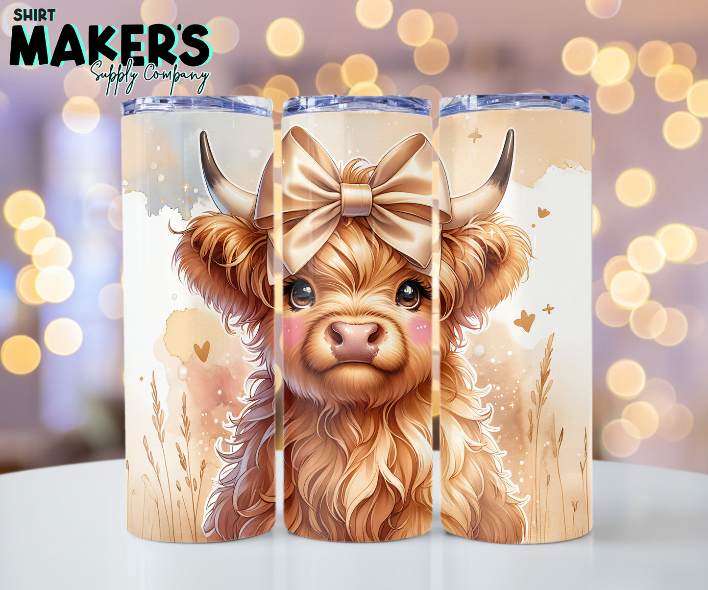 20oz. Highland Cow Tumbler Wrap