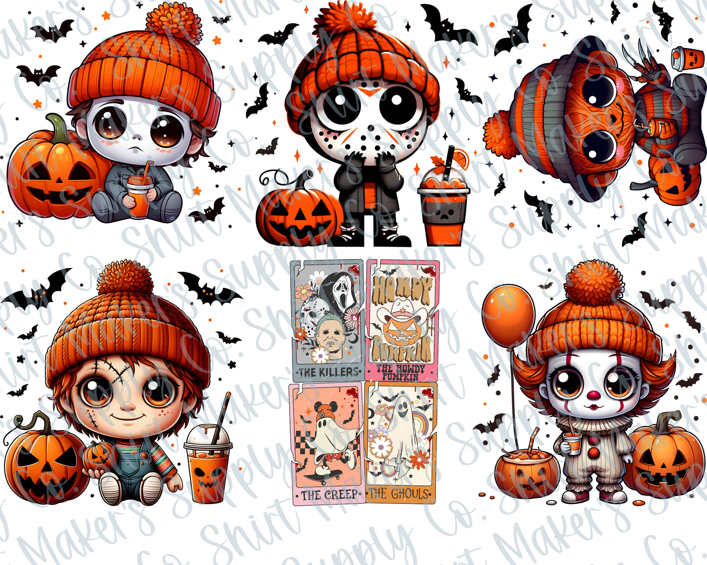 Cute Pupkin Horror DTF Gang Sheet