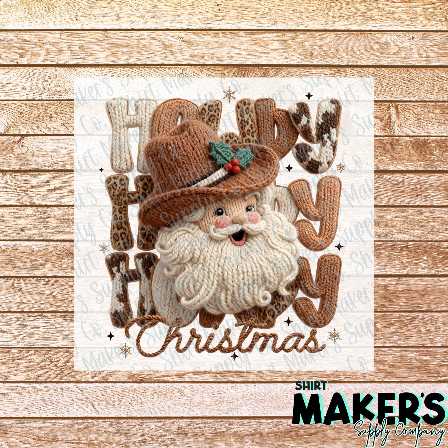 Howdy Christmas Yarn DTF or Sublimation Transfer