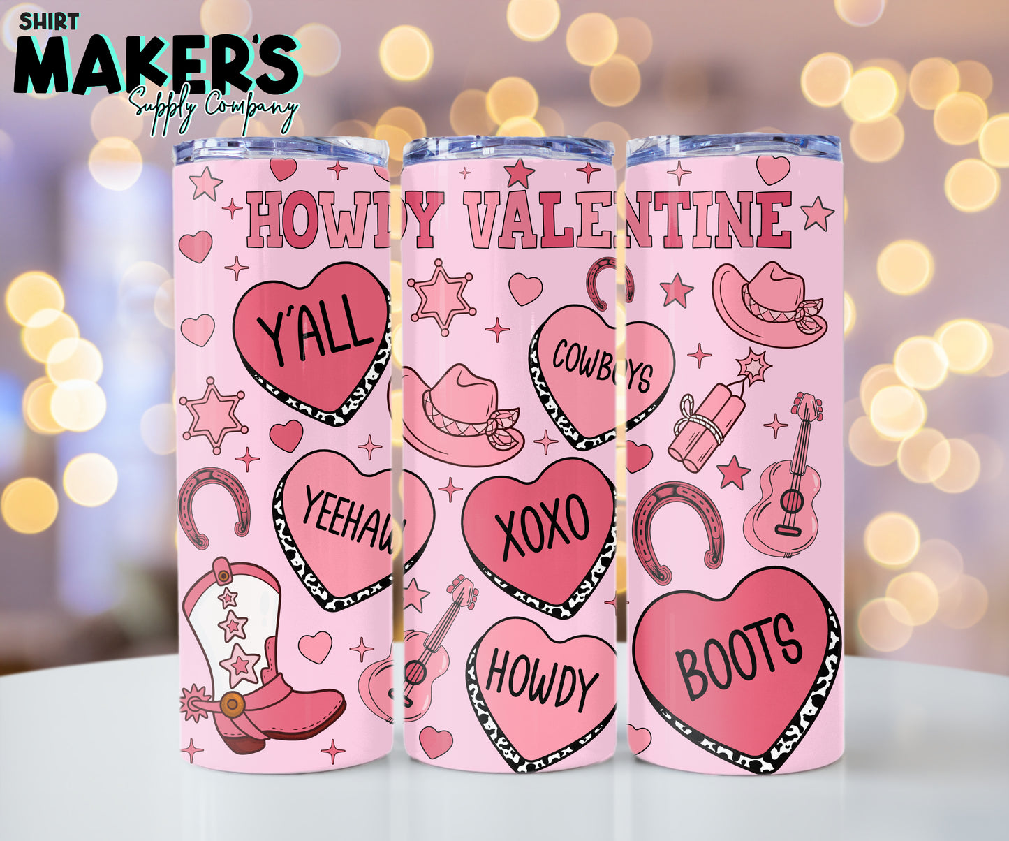 20oz. Howdy Valentine's Day Tumbler Wrap