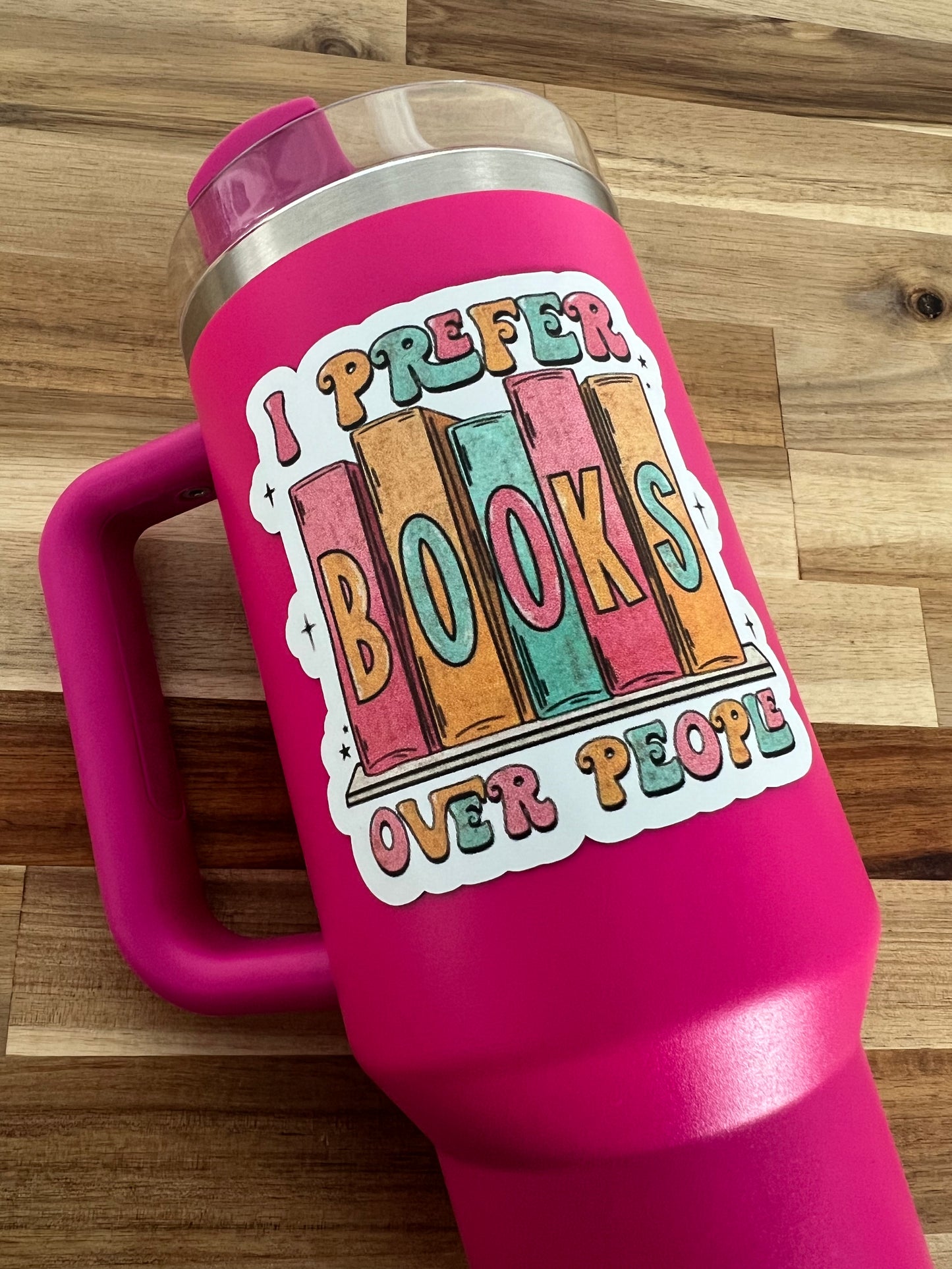 I Prefer Books Over People Tumbler Magnet