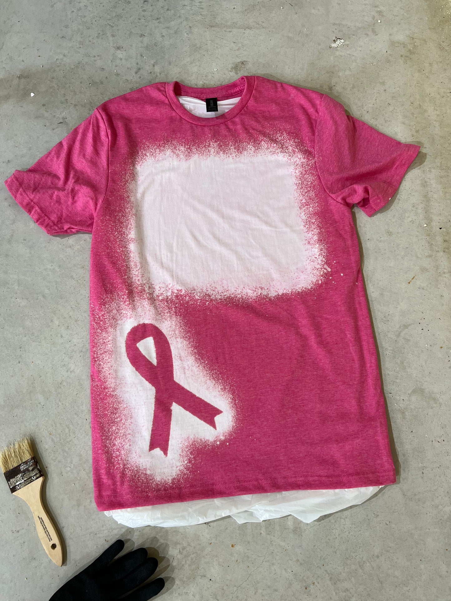 Cancer Ribbon 9" Bleach Stencil