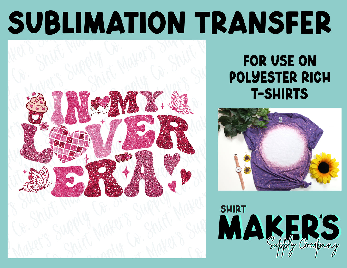 In My Lover Era Faux Glitter Valentine's Day Sublimation Transfer