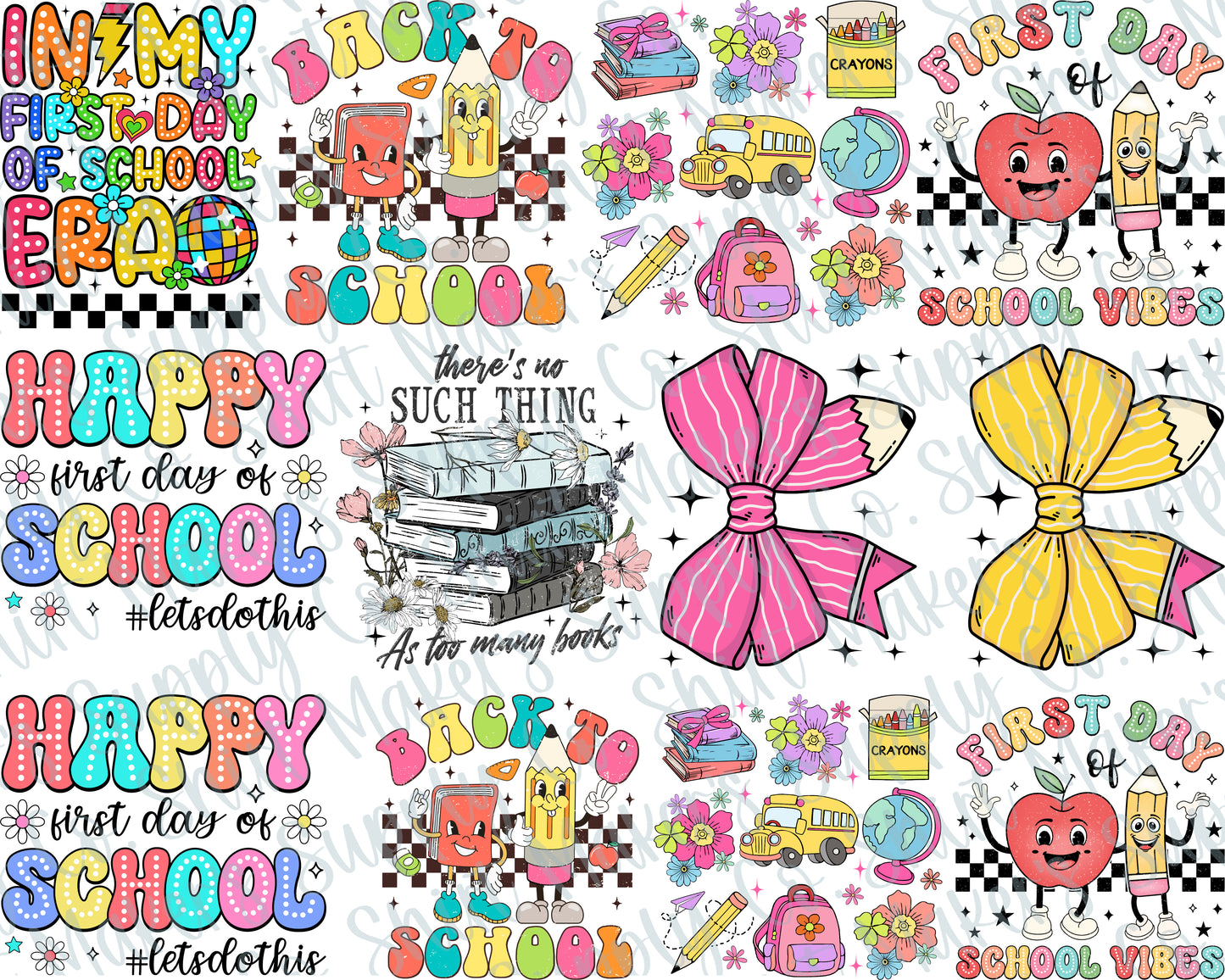 Kids Back to School DTF Gang Sheet