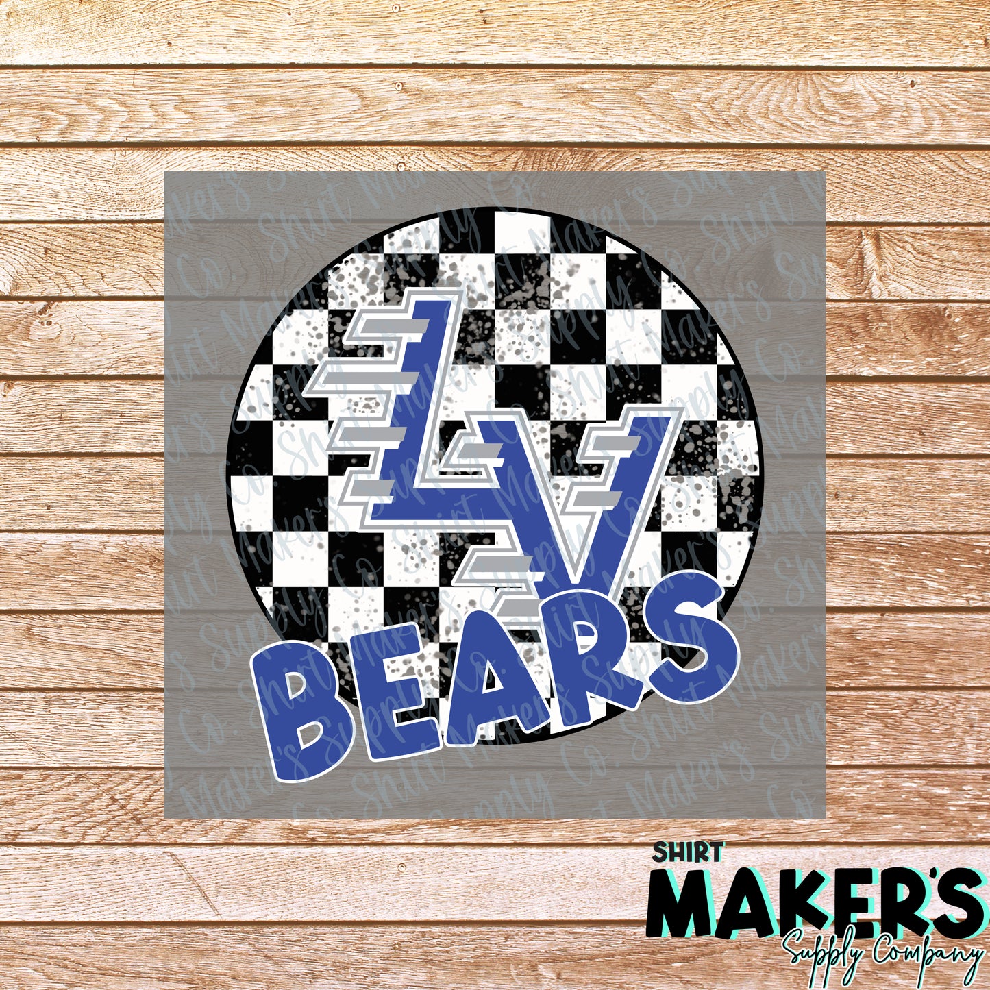 La Vernia Bears Checker DTF or Sublimation Transfer