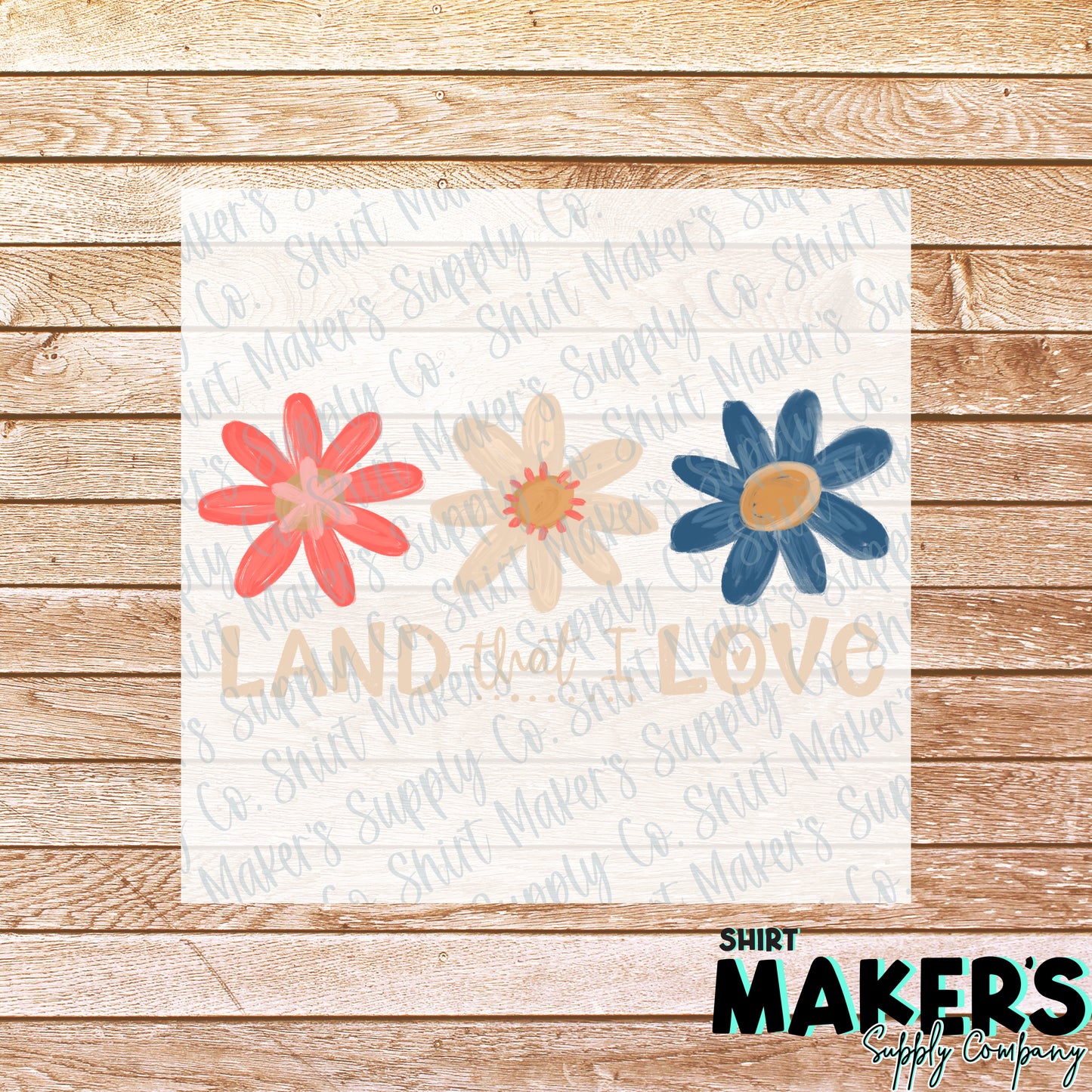 Land I Love Fourth of July DTF or Sublimation Transfer