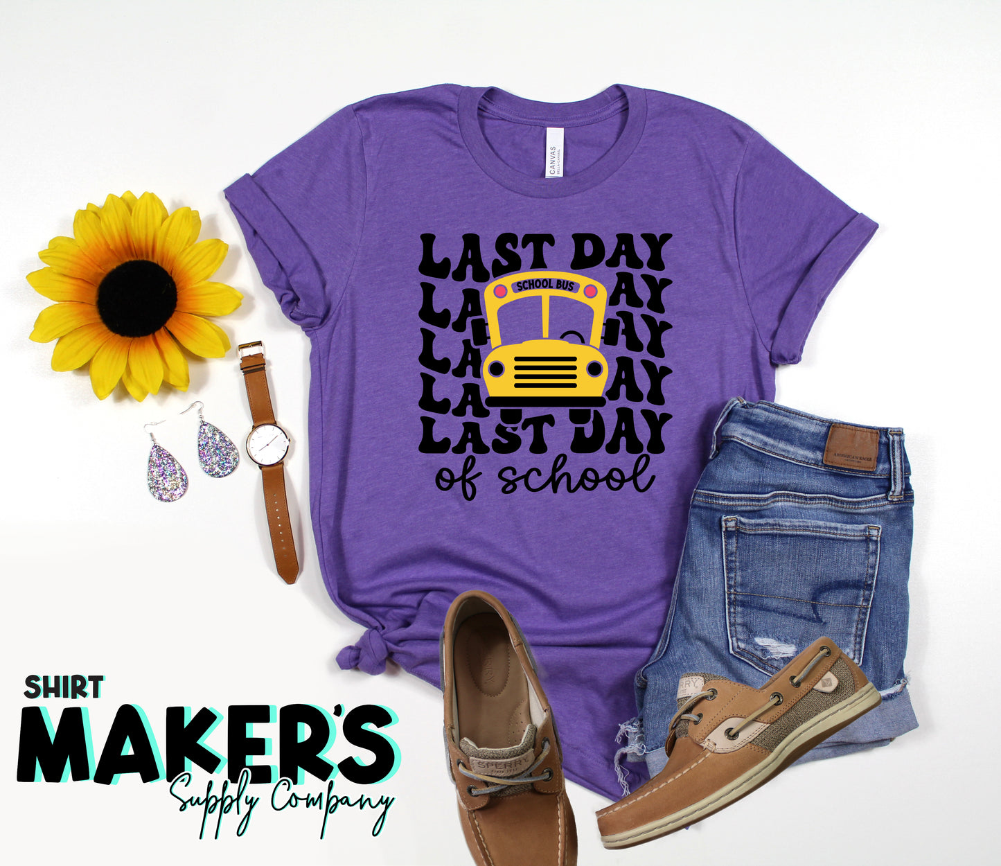 Last Day of School Bus DTF or Sublimation Transfer