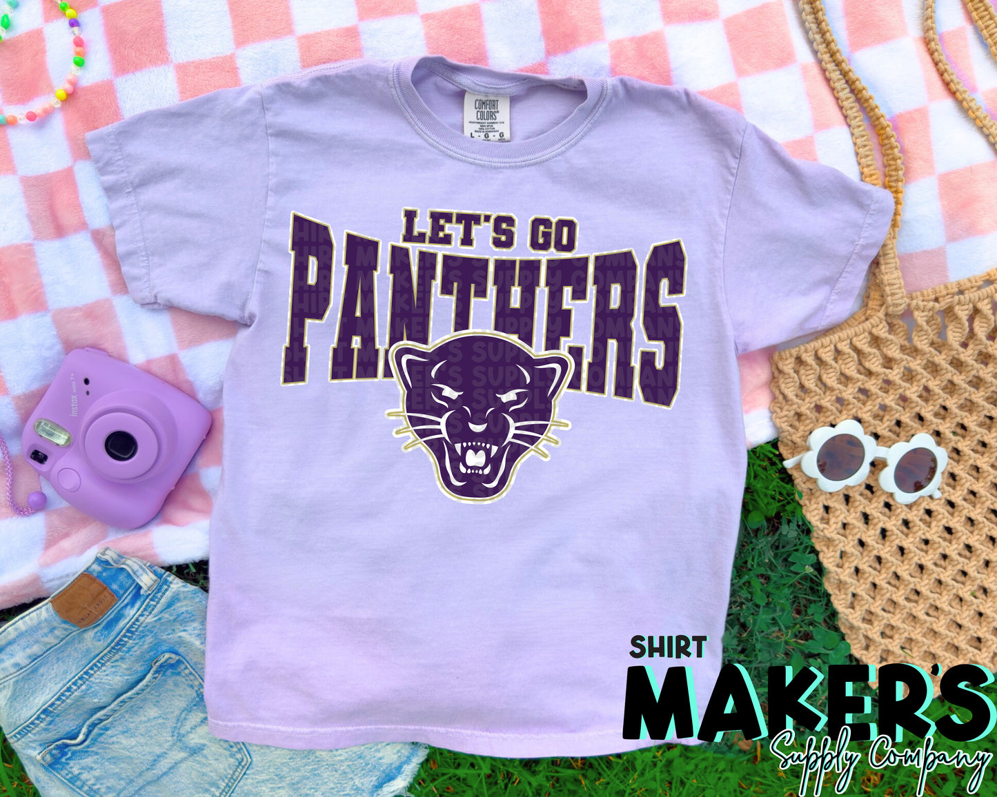 Comfort Colors Let's Go Panthers Shirt