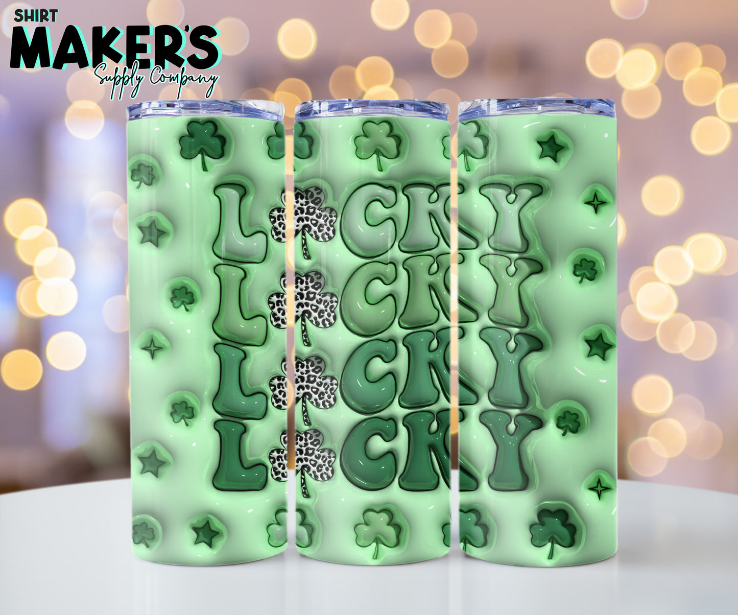 20oz. Lucky 3D St. Patrick's Day Tumbler Wrap