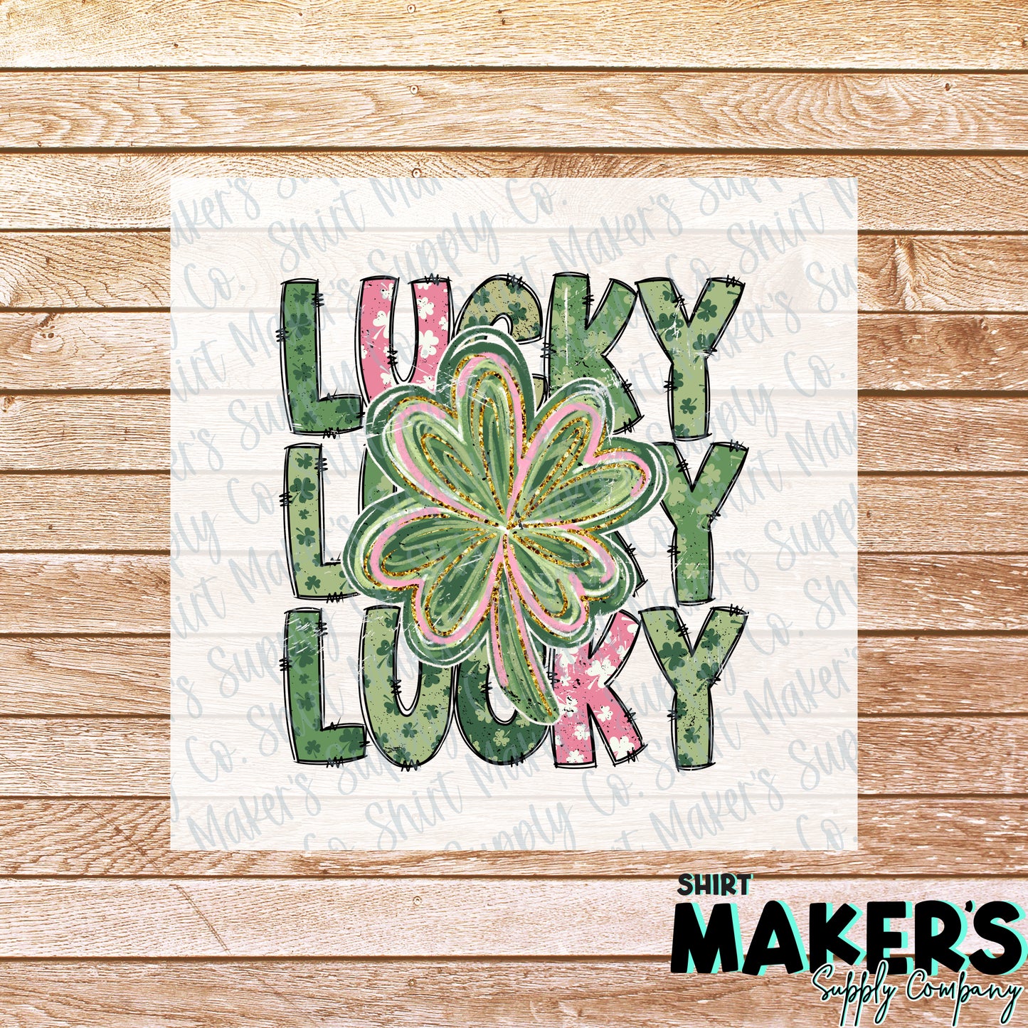 Lucky Shamrock St. Patrick's Day DTF or Sublimation Transfer