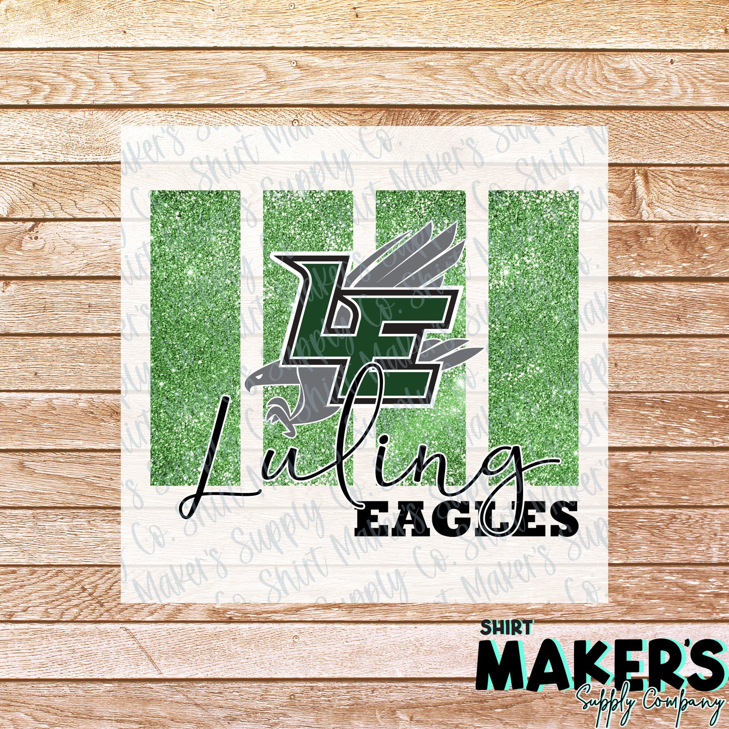 Luling Eagles Glitter Panel DTF or Sublimation Transfer