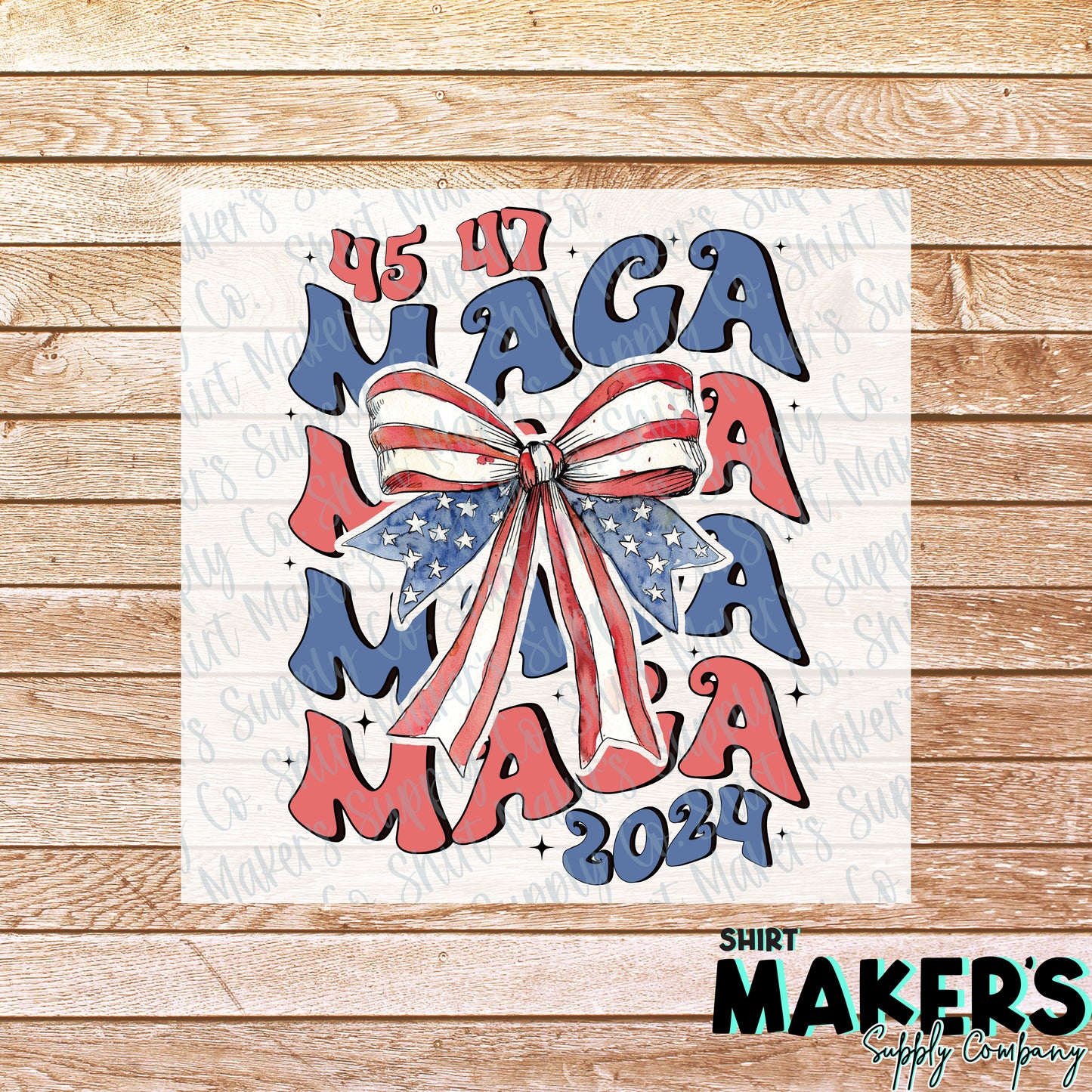 Trump MAGA Bow DTF or Sublimation Transfer