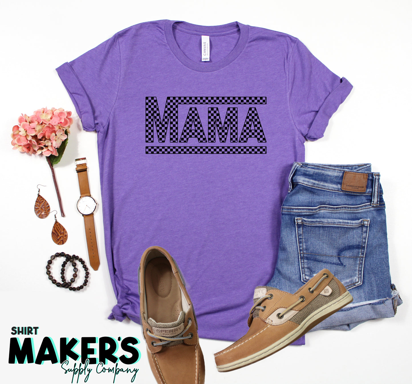 Checkered Mama DTF or Sublimation Transfer