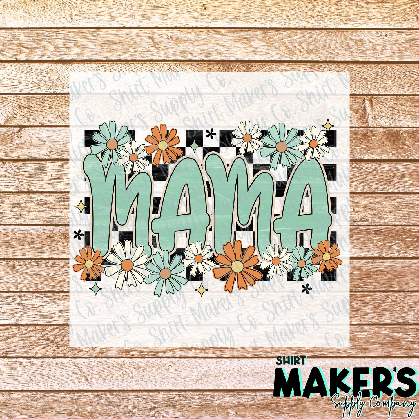 Mama Checkered Mother's Day DTF or Sublimation Transfer