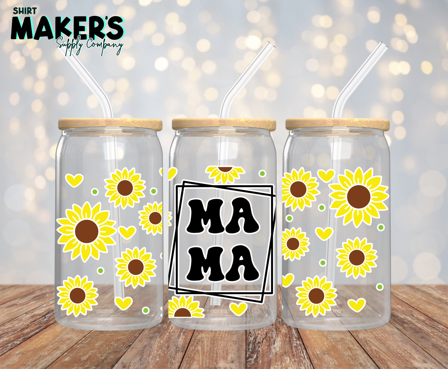 Mama Sunflower 16 oz. or 40oz. Tumbler Wrap