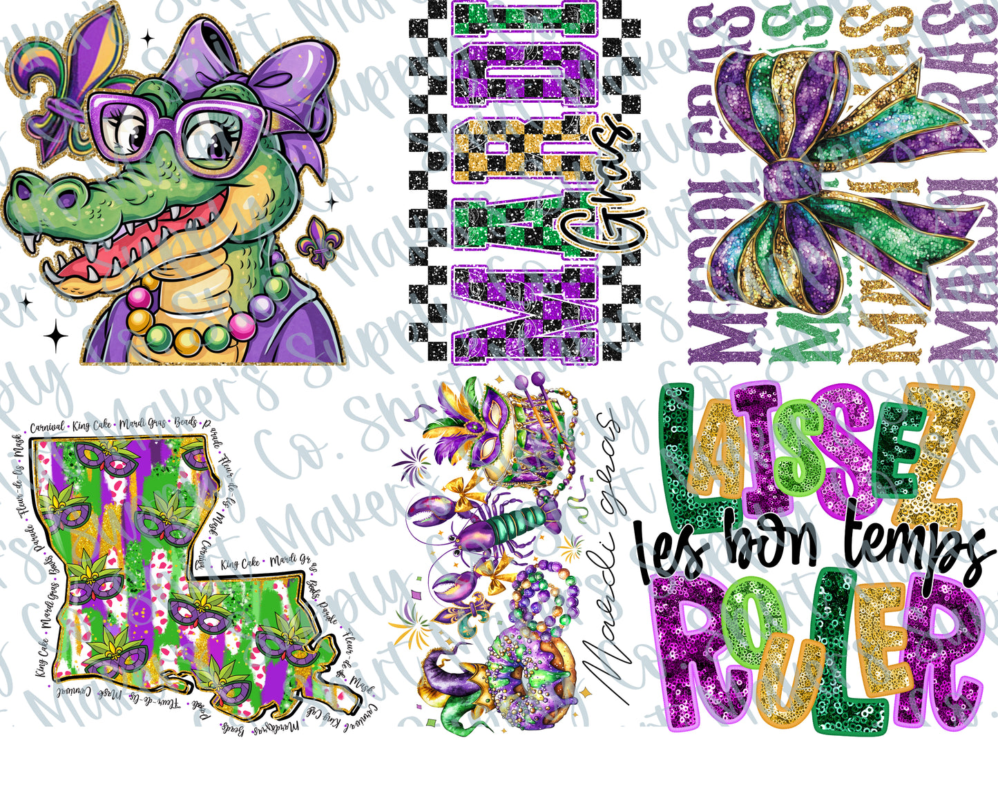 Mardi Gras DTF Gang Sheet