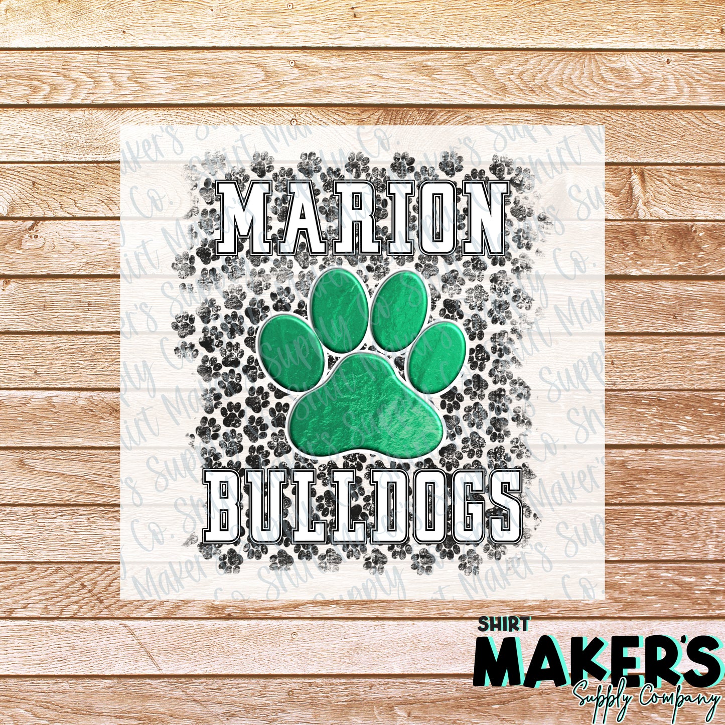 Marion Bulldogs Patterned DTF or Sublimation Transfer