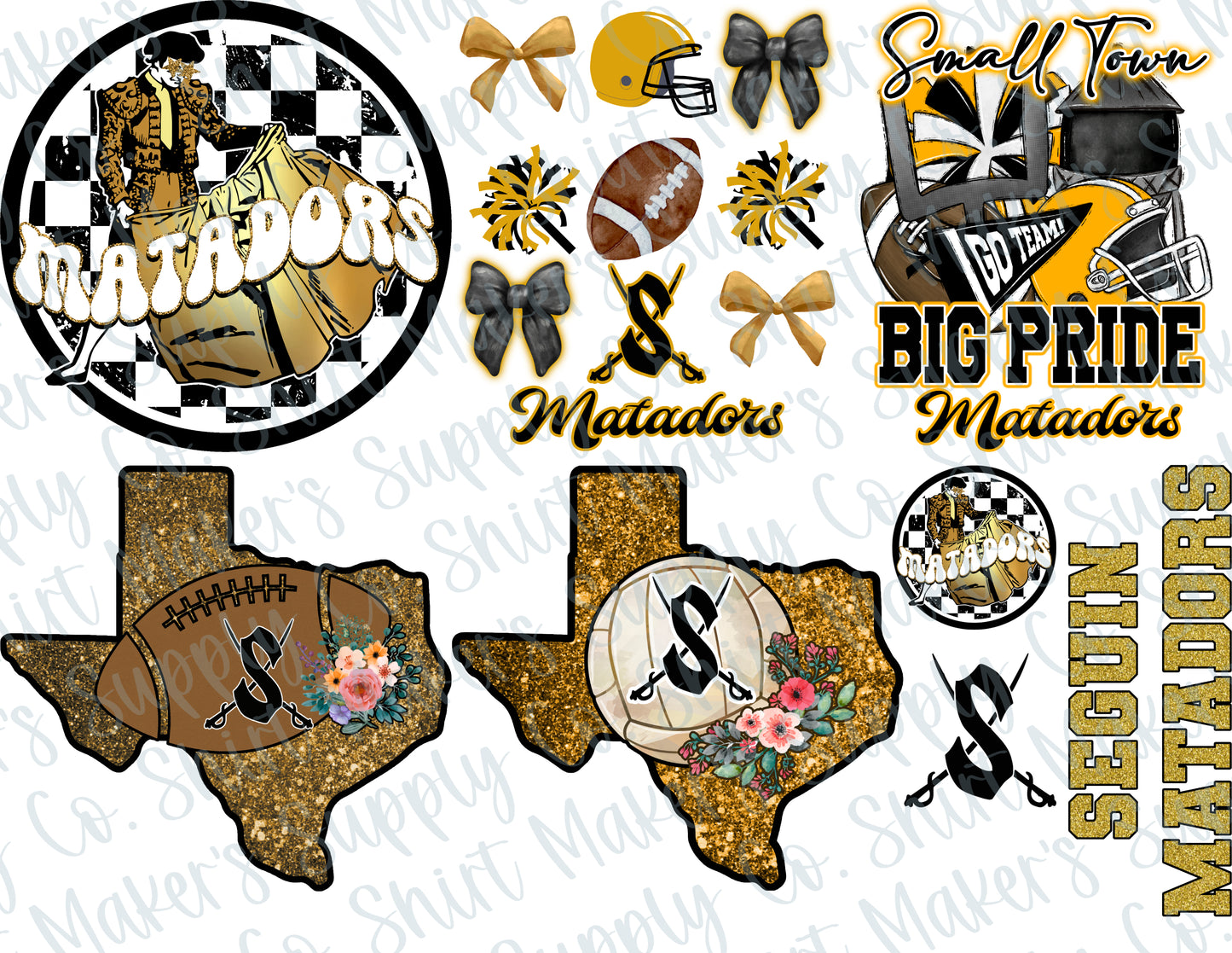 Seguin Matador DTF Gang Sheet