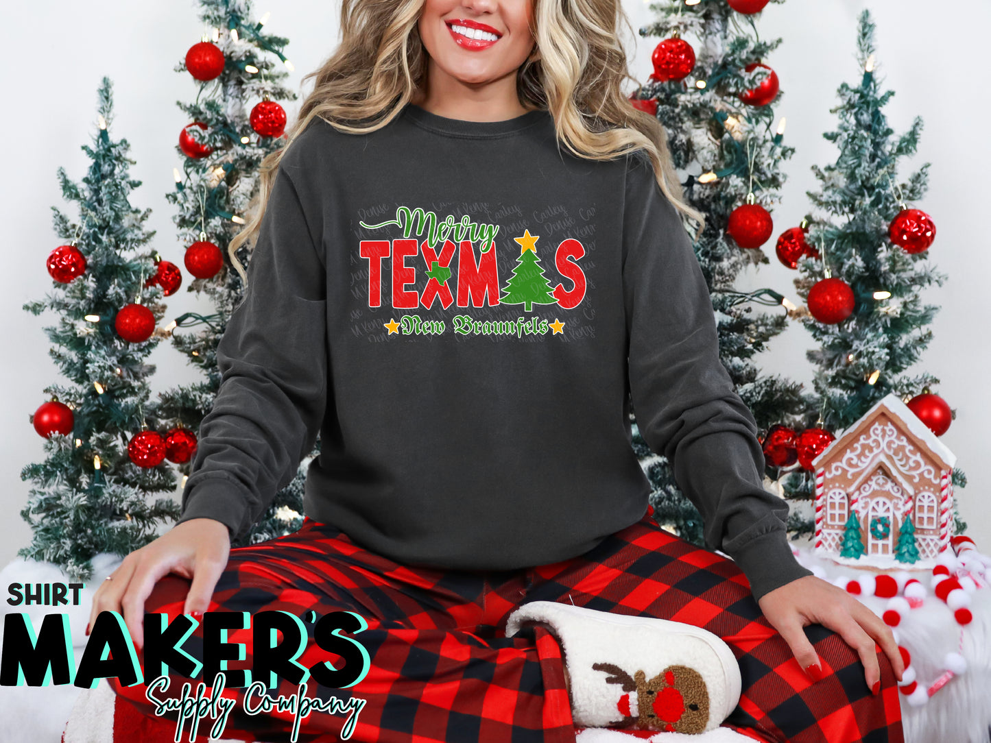 Merry Texmas Christmas New Braunfels, Texas DTF or Sublimation Transfer