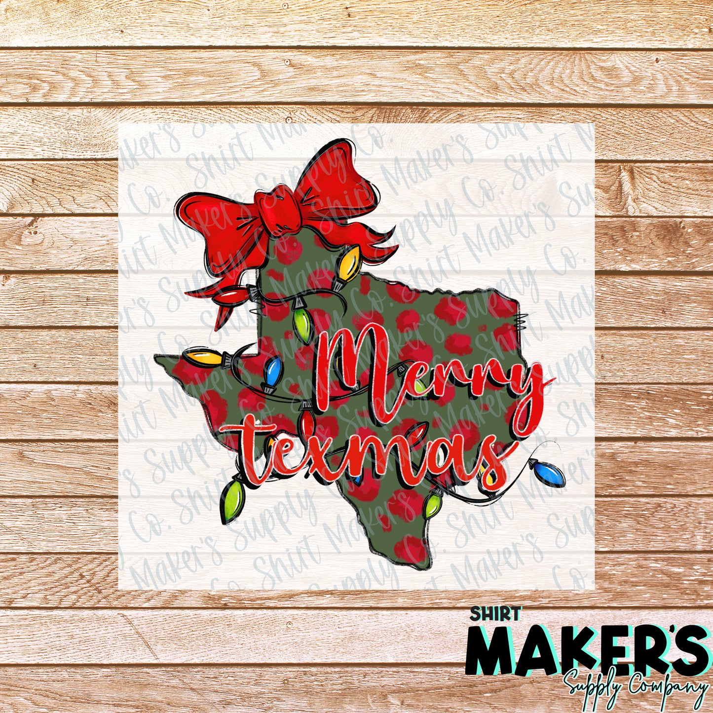 Merry Texmas Bow DTF or Sublimation Transfer