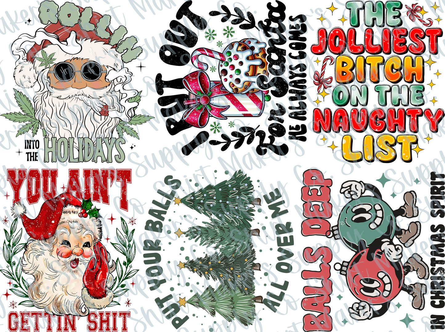 Naughty Christmas DTF Gang Sheet