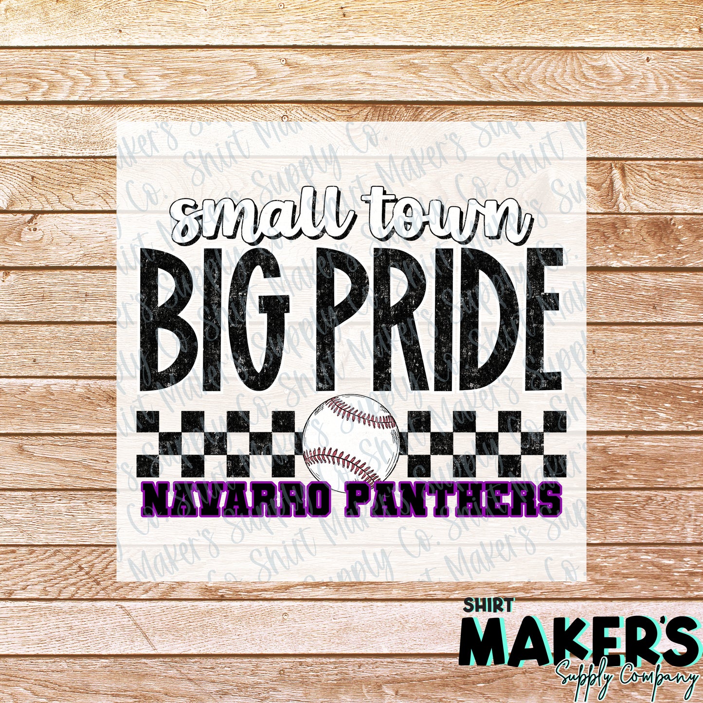Navarro Panthers Baseball Small Town DTF or Sublimation Transfer