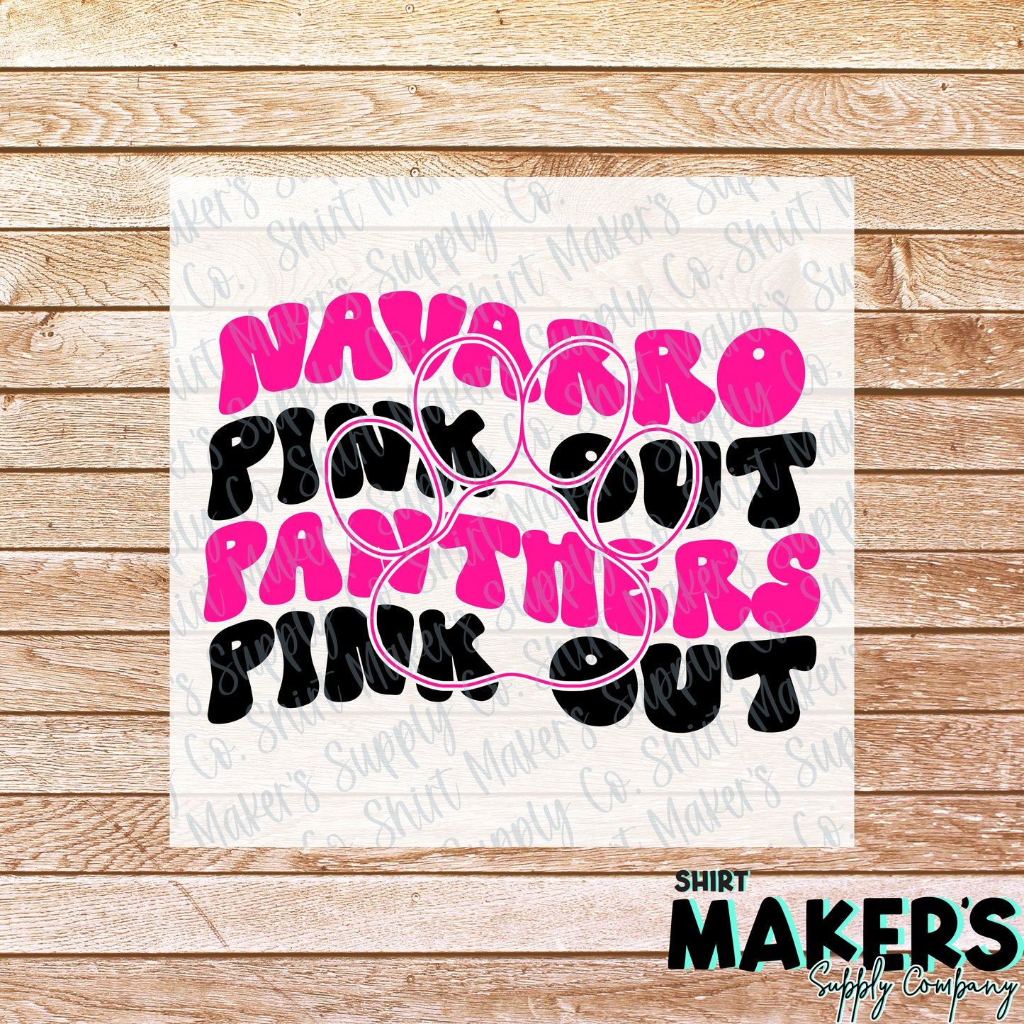 Navarro Panthers Pink Out DTF or Sublimation Transfer