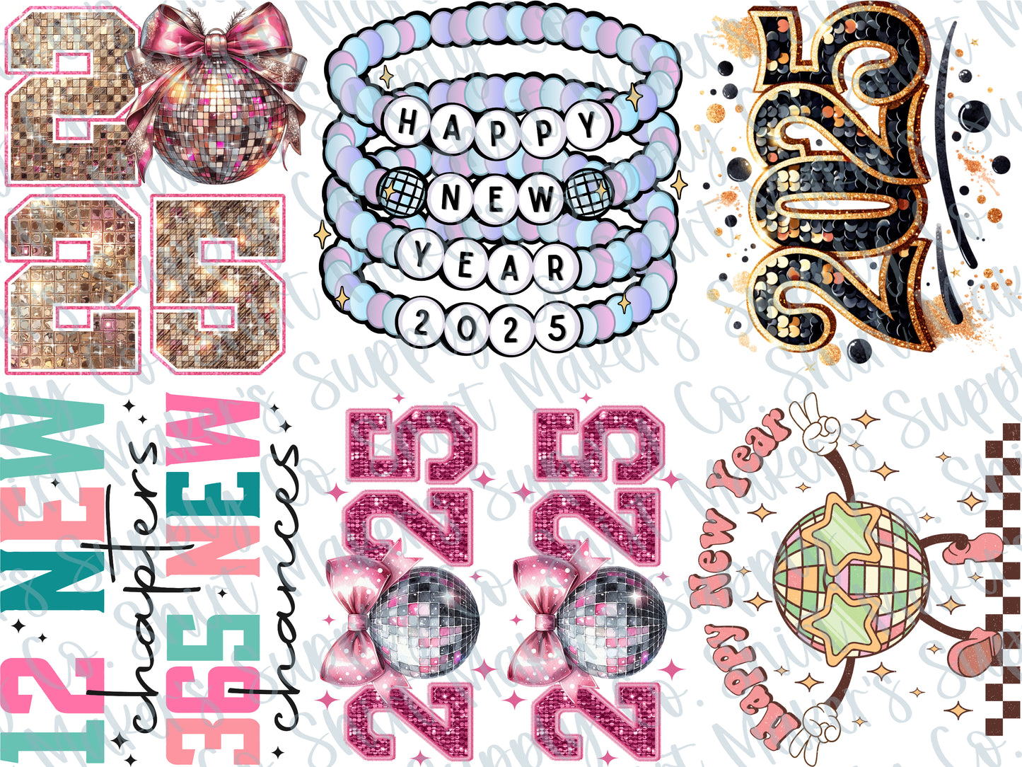 New Year 2025 DTF Gang Sheet