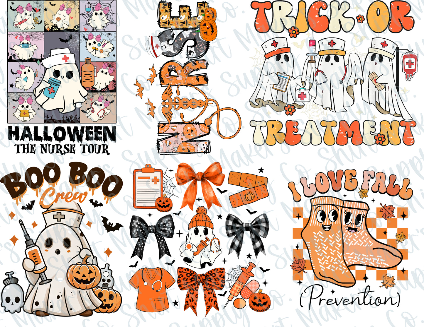 Nurse Halloween DTF Gang Sheet