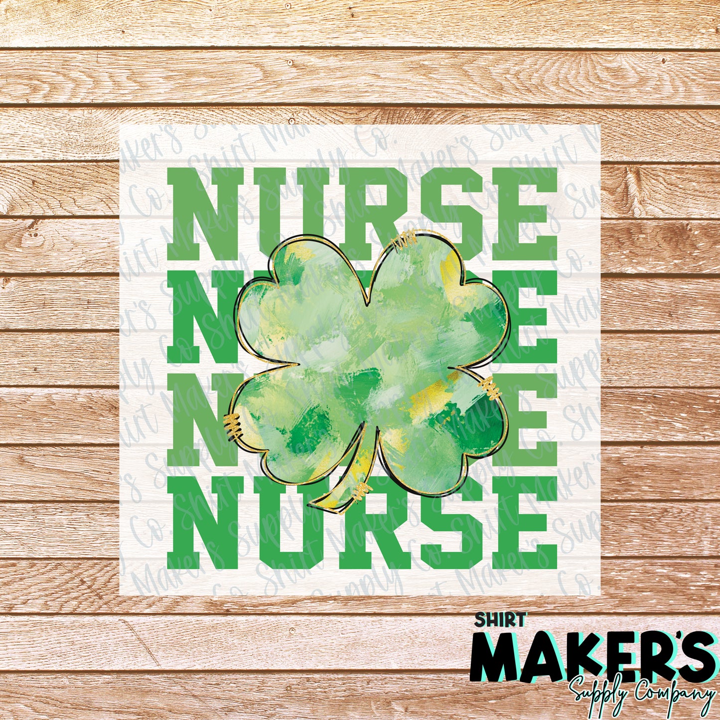 Nurse Stacked St. Patrick's Day DTF or Sublimation Transfer