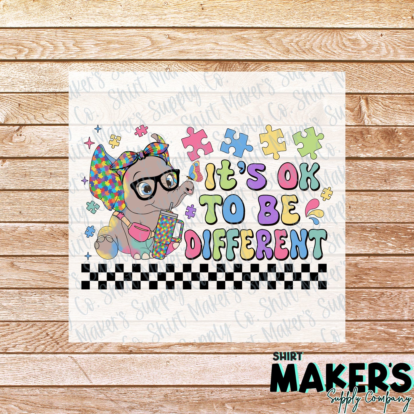 It's Okay to be Different Autism Awareness DTF or Sublimation Transfer