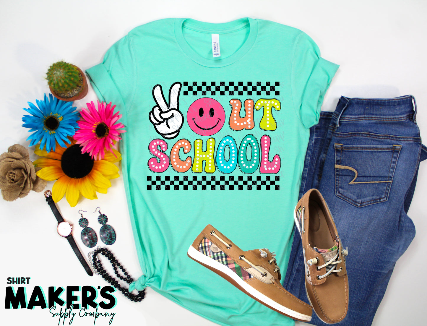 Peace Out School DTF or Sublimation Transfer