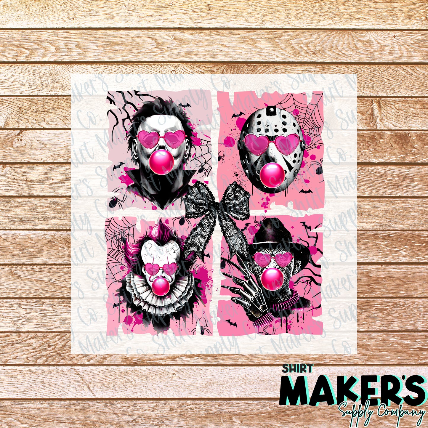 Pink Horror Gum DTF or Sublimation Transfer