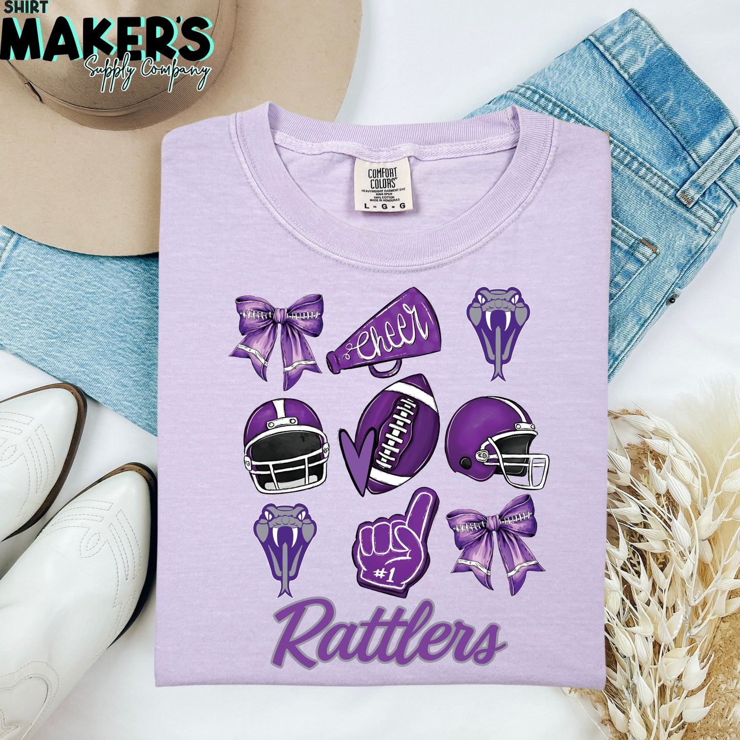 San Marcos Rattlers DTF or Sublimation Transfer