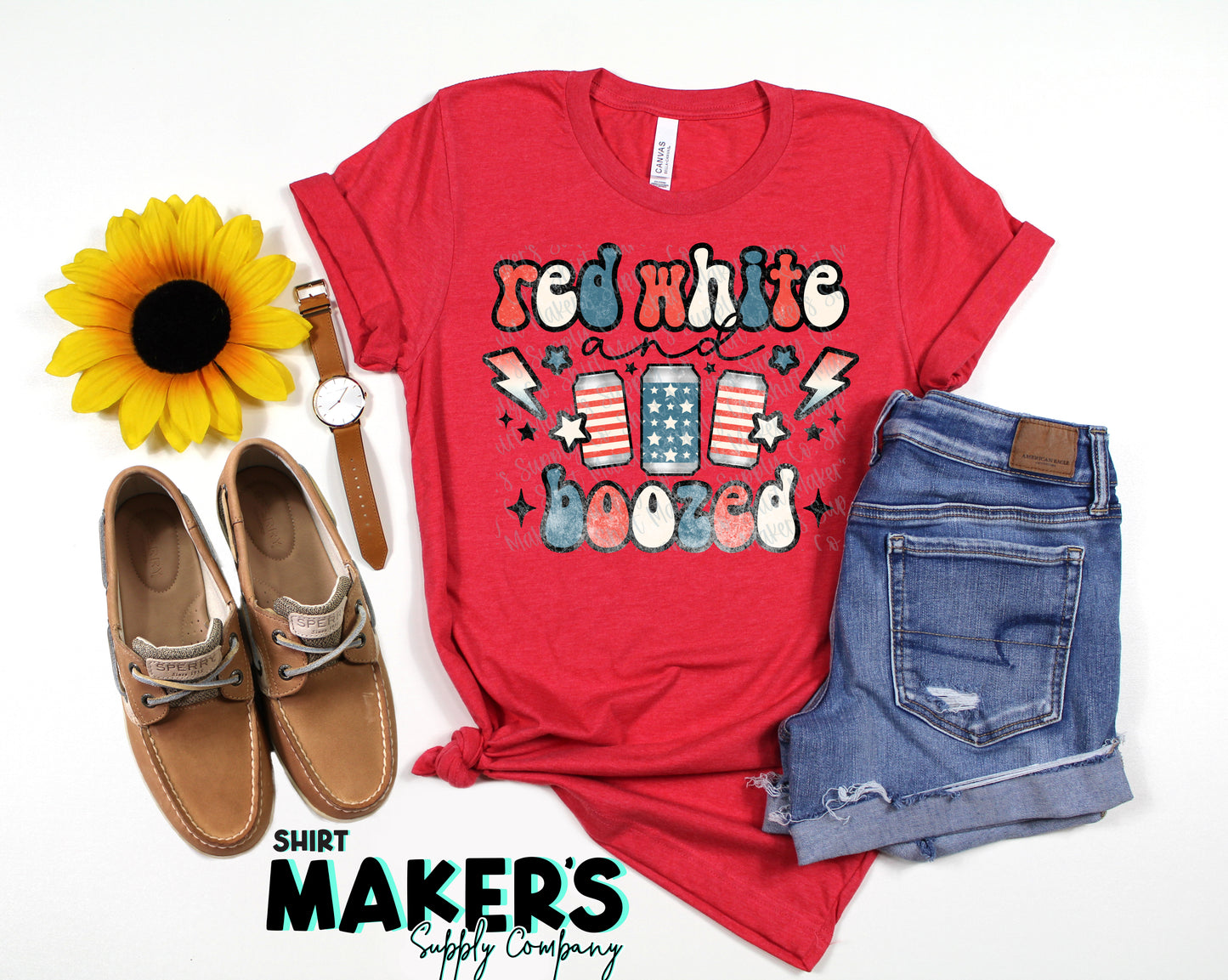 Red, White, and Boozy DTF or Sublimation Transfer