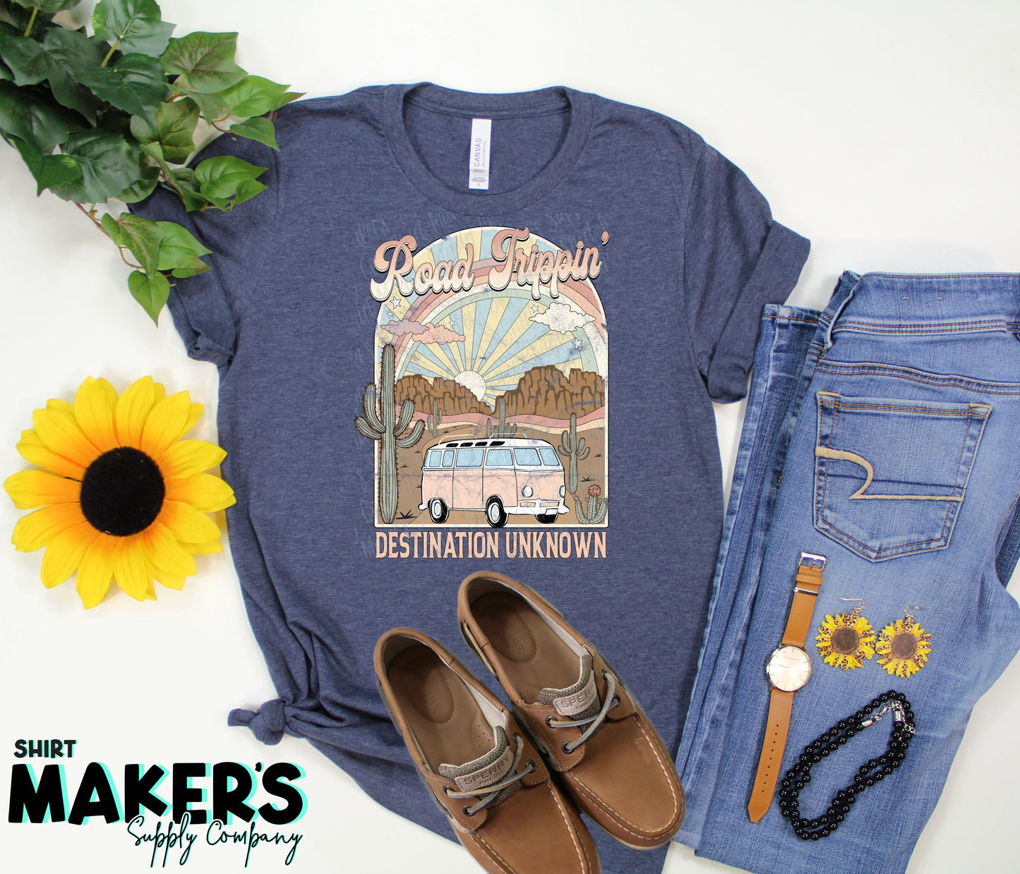 Road Trippin Grunge DTF or Sublimation Transfer