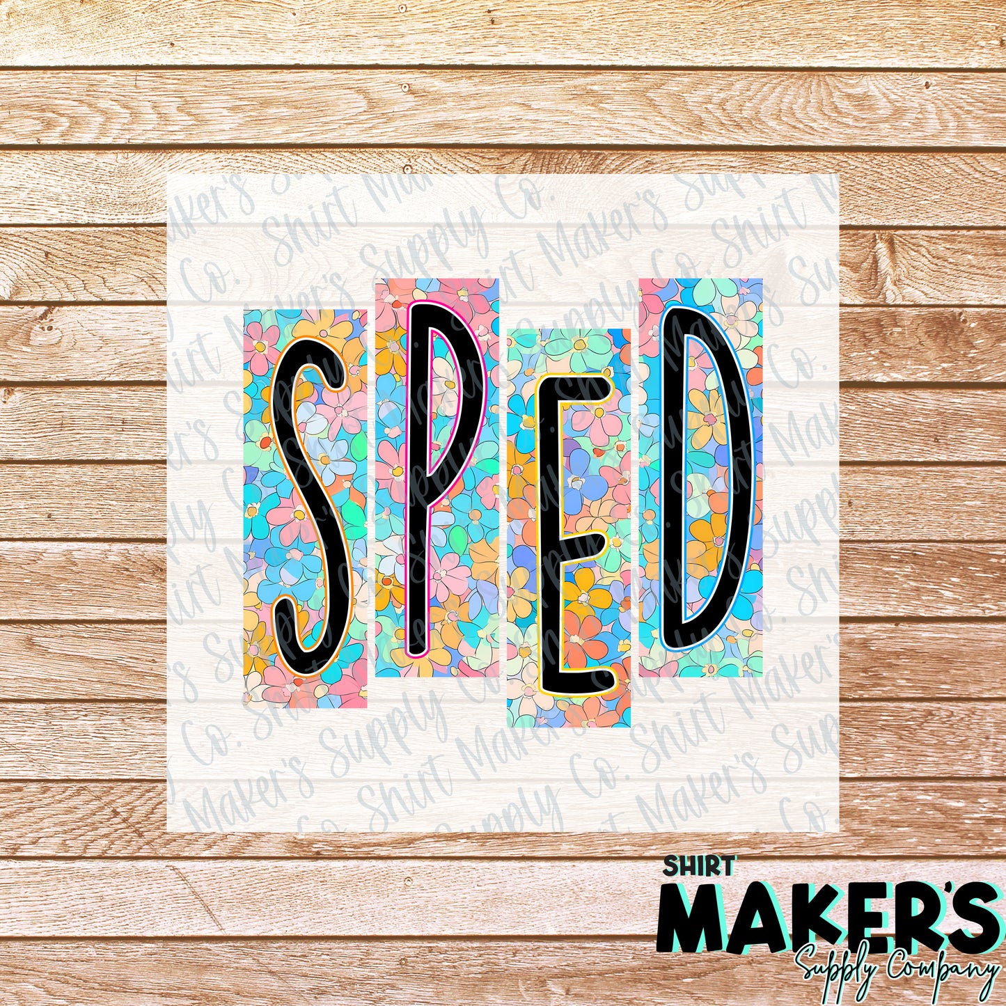 SPED Floral DTF or Sublimation Transfer