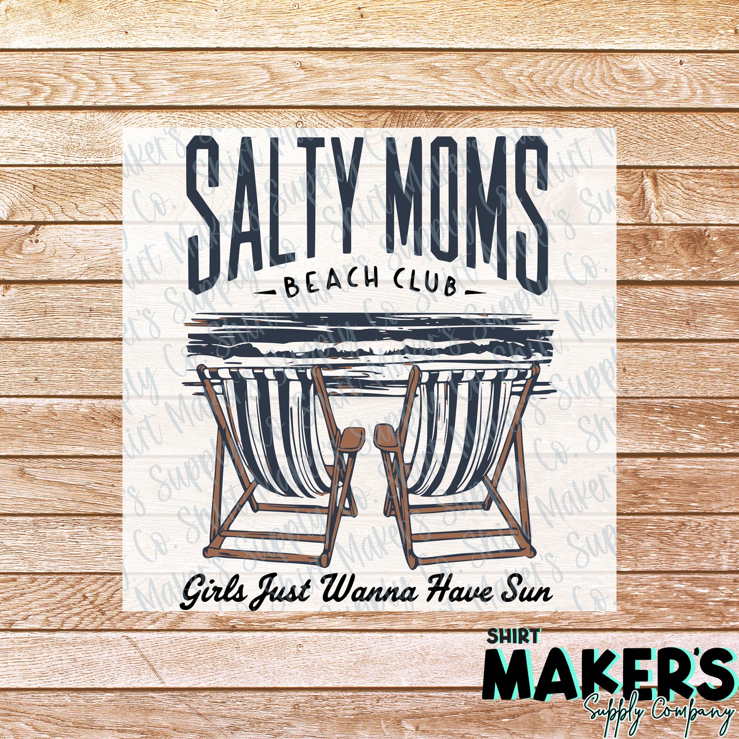 Salty Mom's Beach Club DTF or Sublimation Transfer