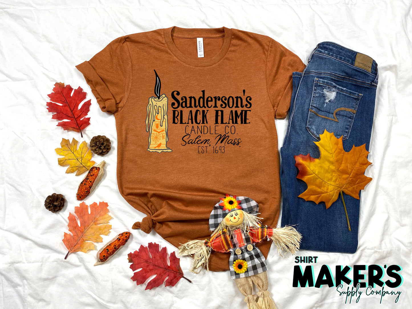 Sanderson Black Flame Candle Co. Screen Print Transfer