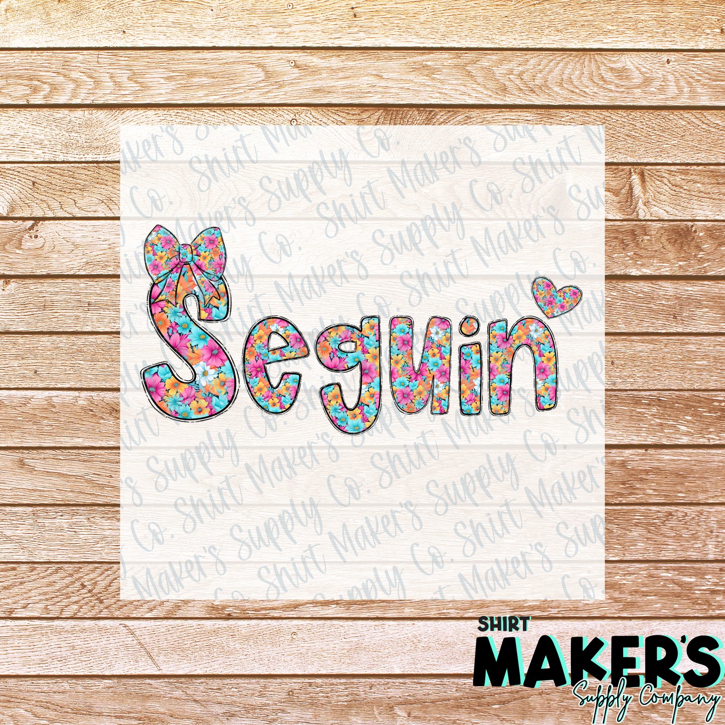 Seguin Texas Floral DTF or Sublimation Transfer