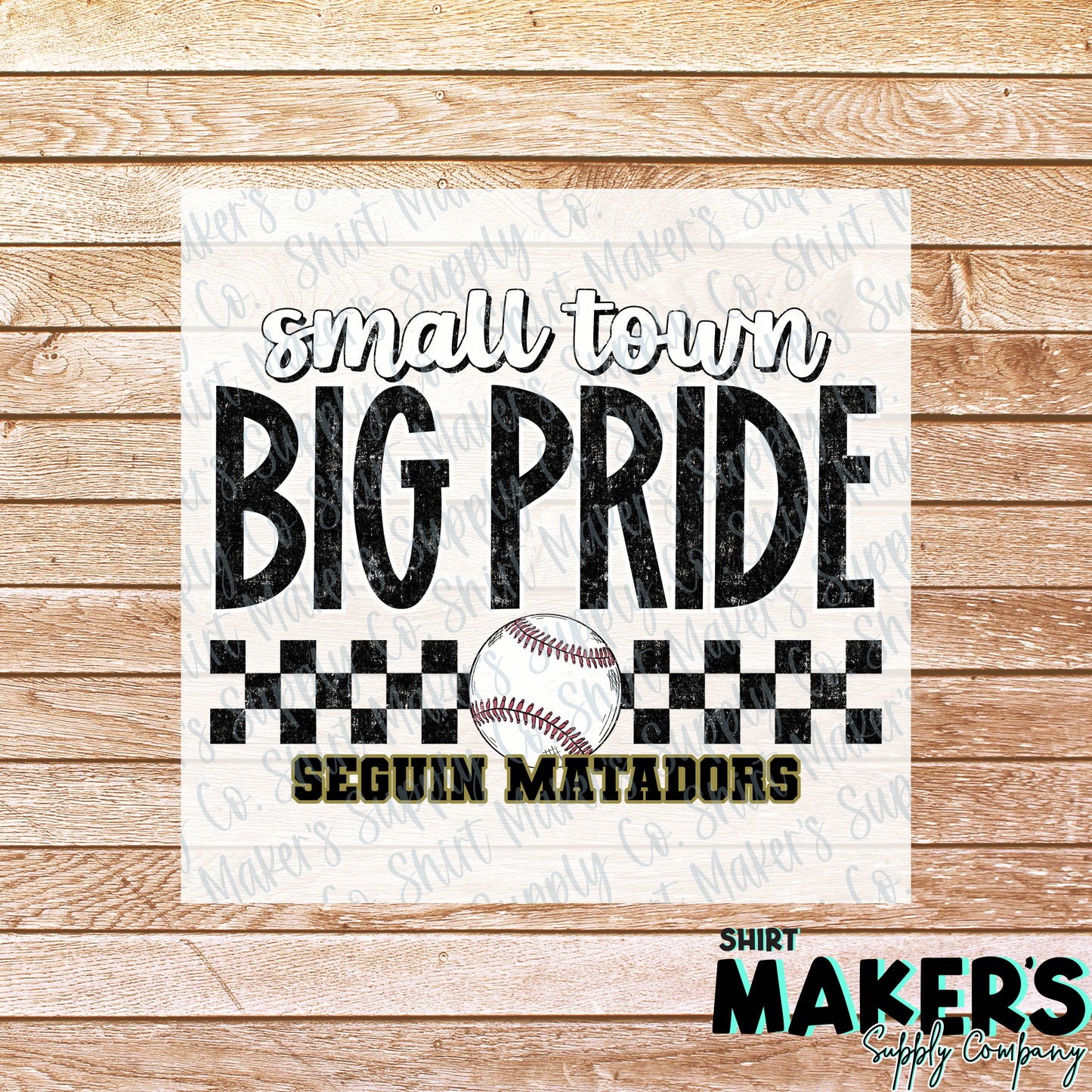 Seguin Matadors Baseball Small Town DTF or Sublimation Transfer