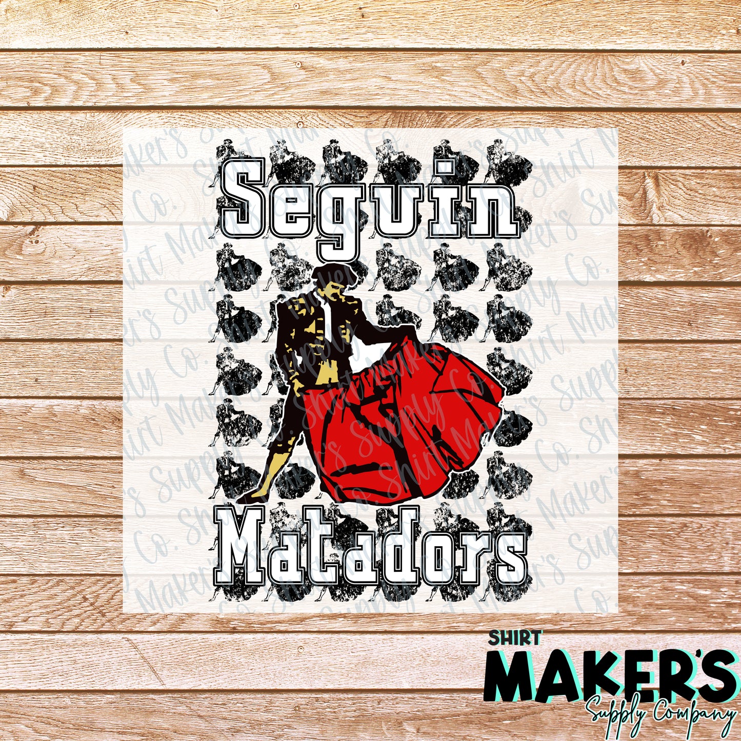 Seguin Matadors Patterned DTF or Sublimation Transfer