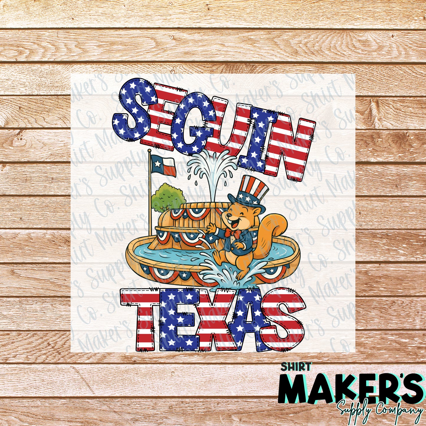 Seguin 4th of July Parade Fountain DTF or Sublimation Transfer