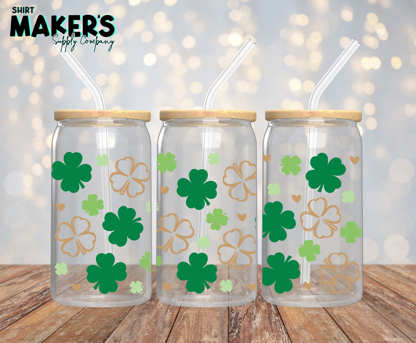 Shamrock St. Patrick's Day 16 oz. or 40oz. Tumbler Wrap