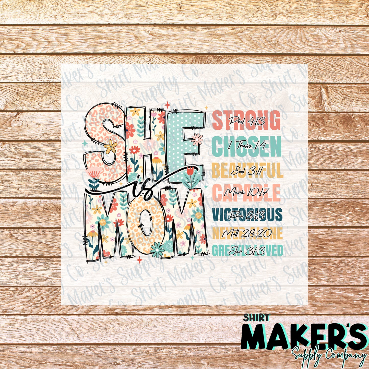 She is Mom #1 Mother's Day DTF or Sublimation Transfer