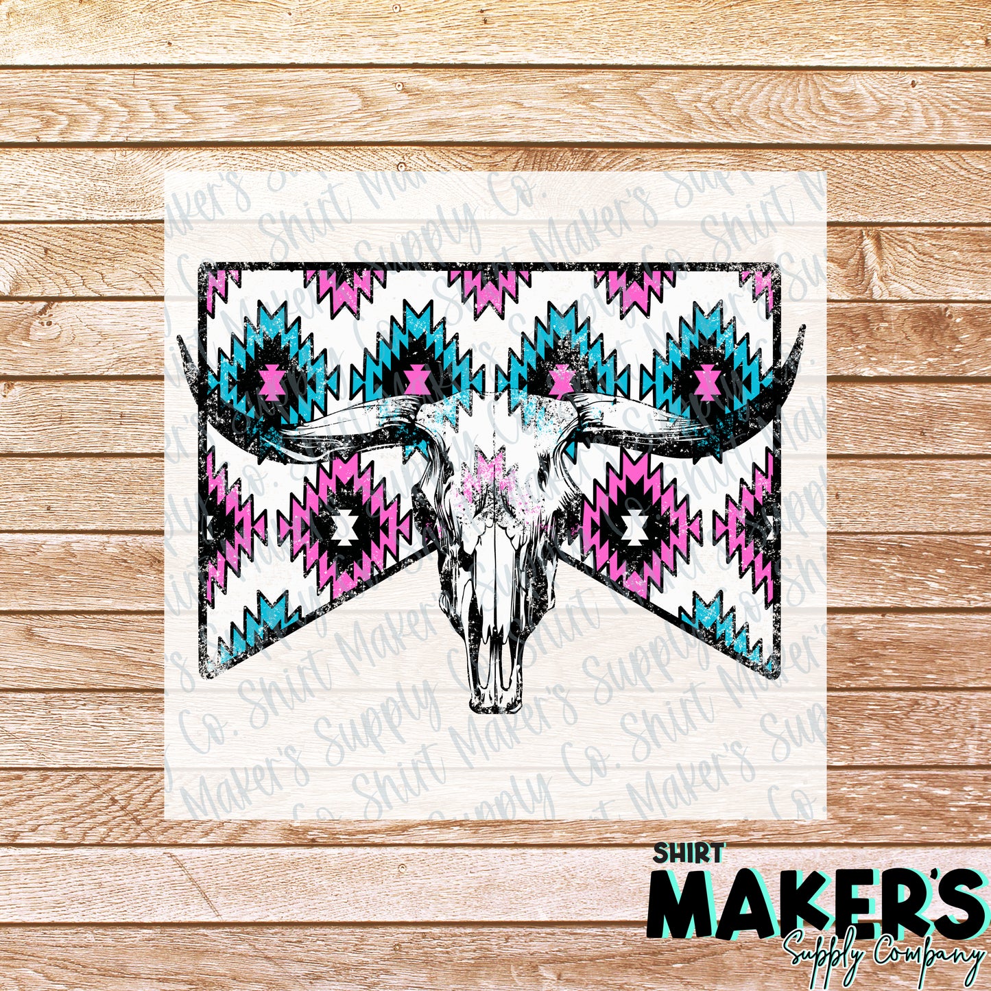 Longhorn Skull Western DTF or Sublimation Transfer