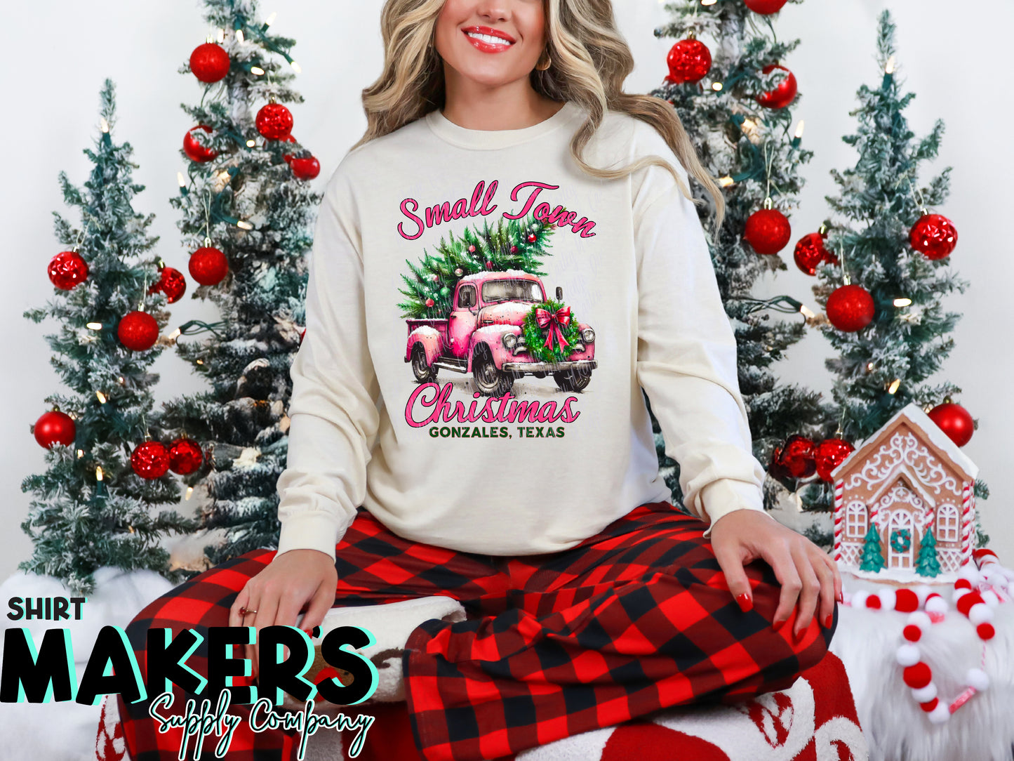 Small Town Christmas Gonzales, Texas DTF or Sublimation Transfer
