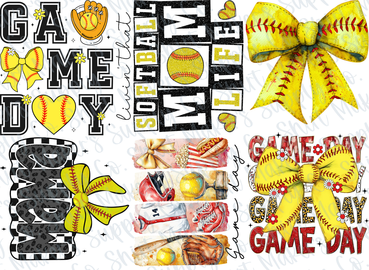 Softball DTF Gang Sheet