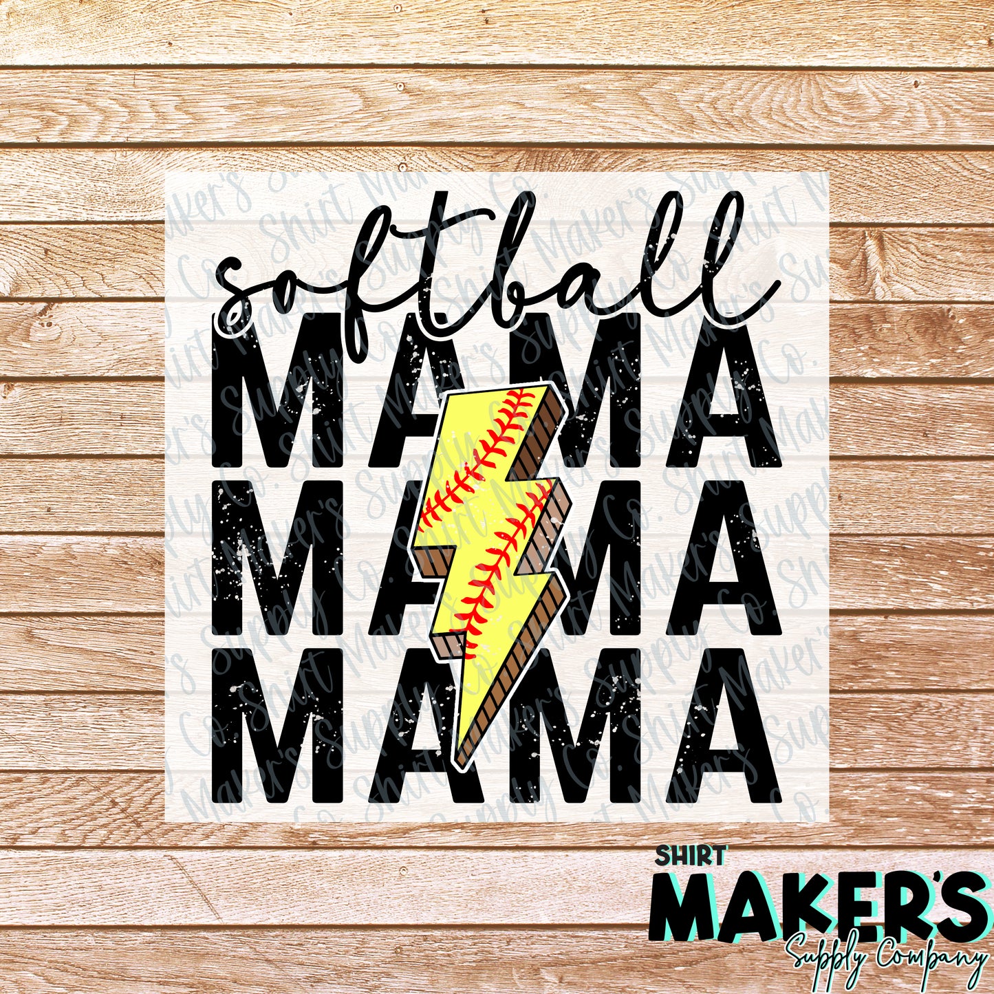 Softball Mama Bolt DTF or Sublimation Transfer